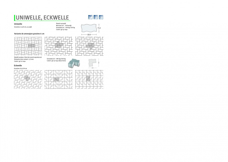 Pagina 1-Pavaj din beton SEMMELROCK STEIN+DESIGN Minipalisade, UNIWELLE Instructiuni montaj, utilizare Romana...