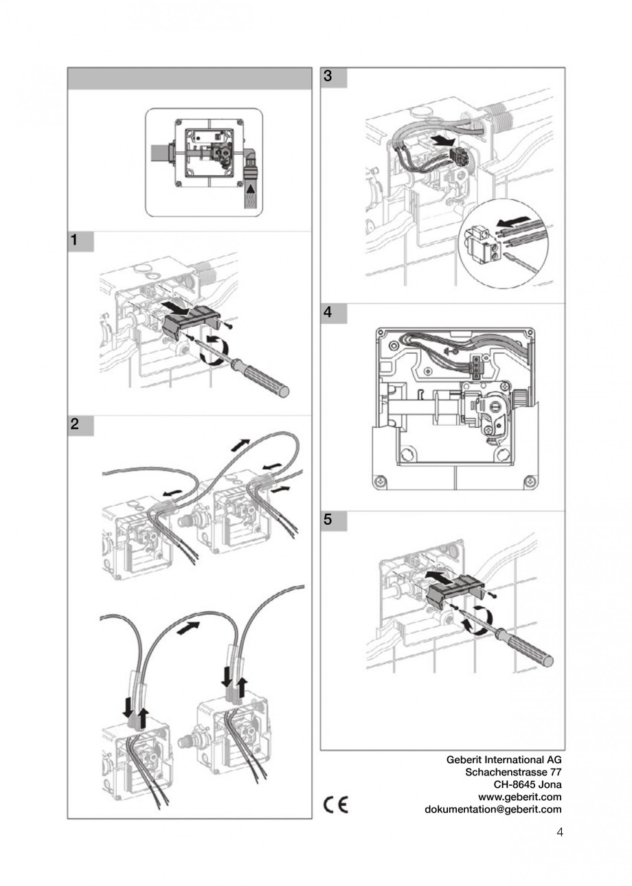 Pagina 4-Rezervor incastrat Duofix pentru pisoar GEBERIT Instructiuni montaj, utilizare Germana, Franceza,...