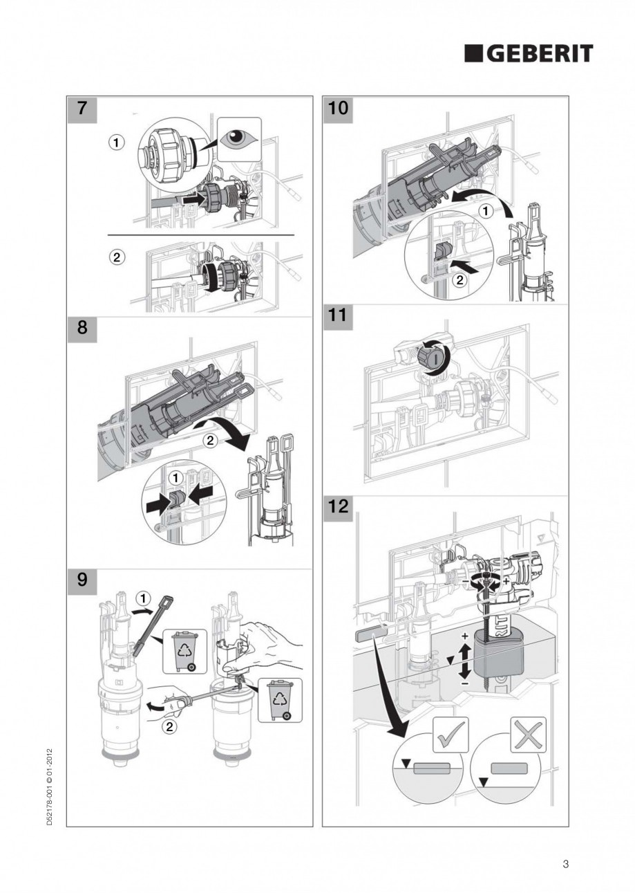 Pagina 3-Clapeta de actionare electronica Geberit Sigma80 GEBERIT Instructiuni montaj, utilizare Germana,...