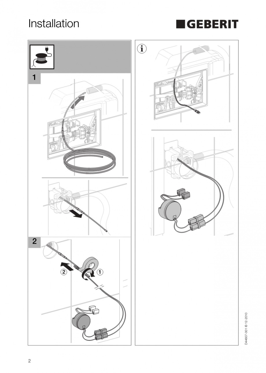 Pagina 2-Clapeta de actionare Sigma40 GEBERIT DuoFresh Instructiuni montaj, utilizare Engleza 

Geberit...
