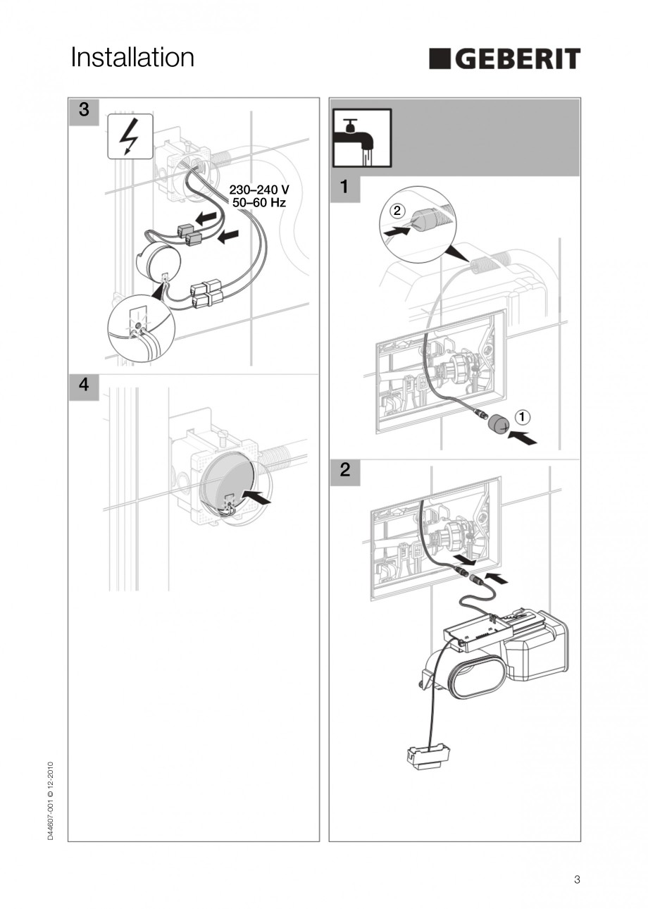 Pagina 3-Clapeta de actionare Sigma40 GEBERIT DuoFresh Instructiuni montaj, utilizare Engleza 