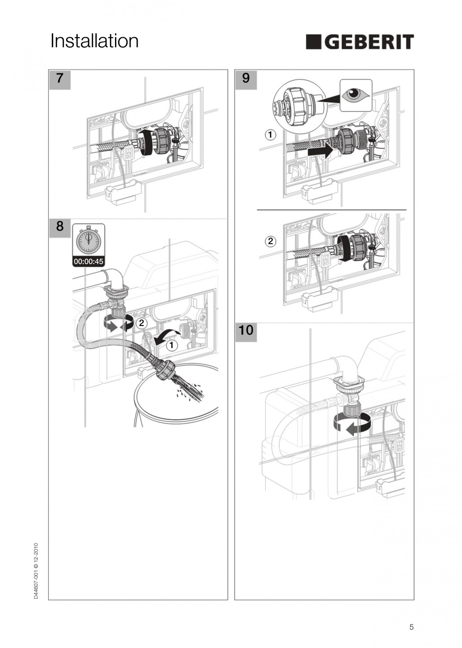 Pagina 5-Clapeta de actionare Sigma40 GEBERIT DuoFresh Instructiuni montaj, utilizare Engleza 