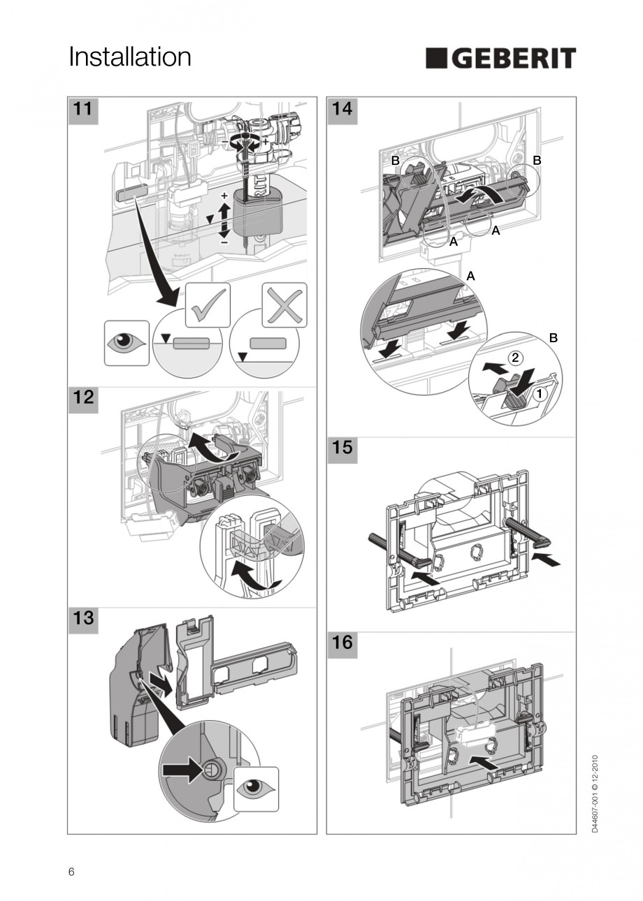 Pagina 6-Clapeta de actionare Sigma40 GEBERIT DuoFresh Instructiuni montaj, utilizare Engleza 