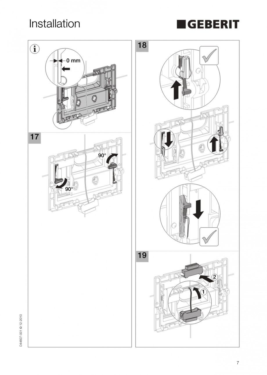 Pagina 7-Clapeta de actionare Sigma40 GEBERIT DuoFresh Instructiuni montaj, utilizare Engleza 