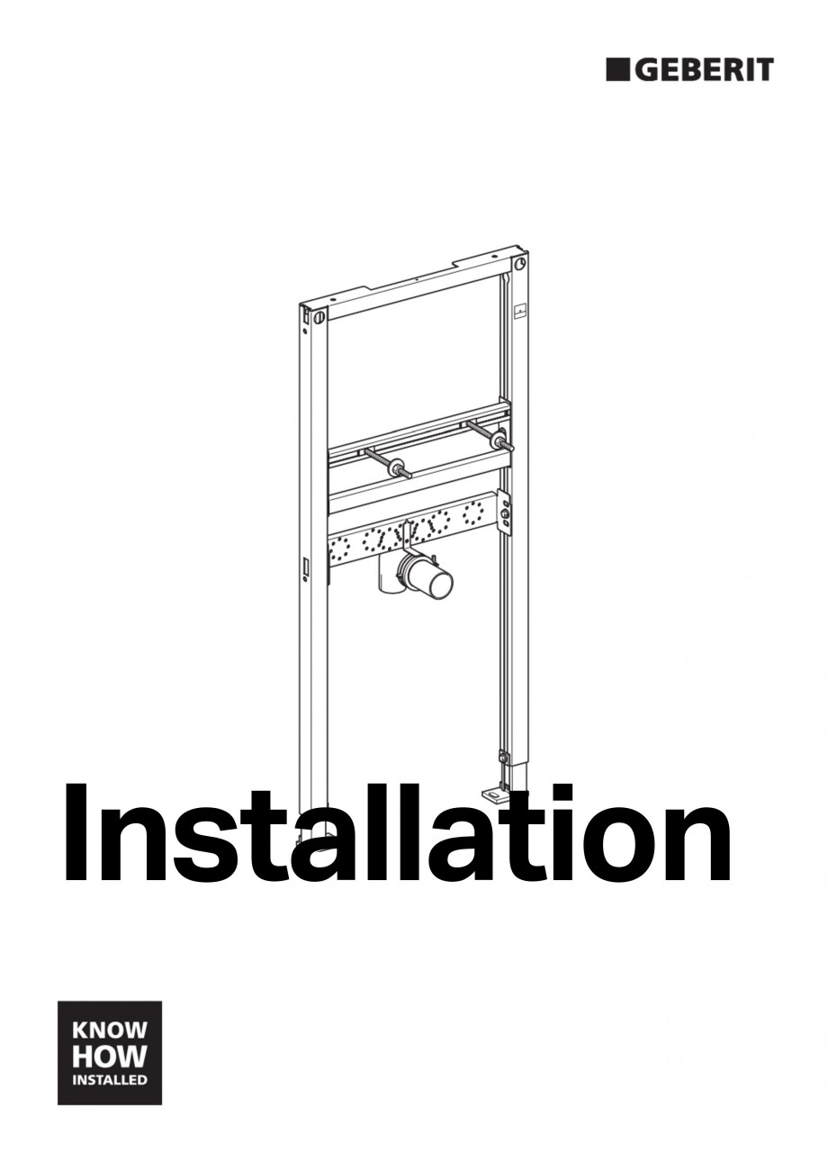 Pagina 1-Rezervor incastrat Duofix pentru lavoar GEBERIT Instructiuni montaj, utilizare Engleza Installation
...