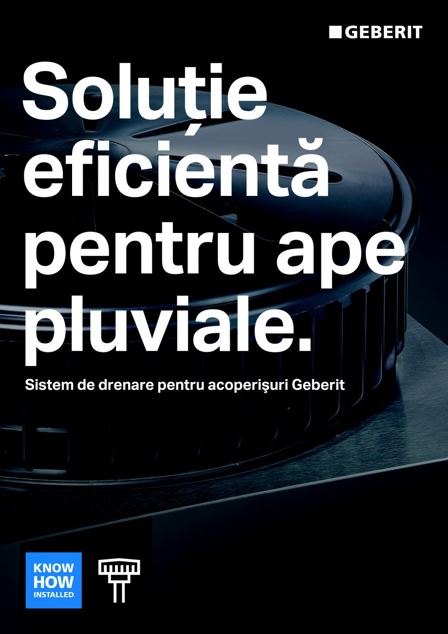 Pagina 1-Sistemul de drenare pentru acoperisuri Geberit Pluvia GEBERIT Catalog, brosura Romana Geberit...