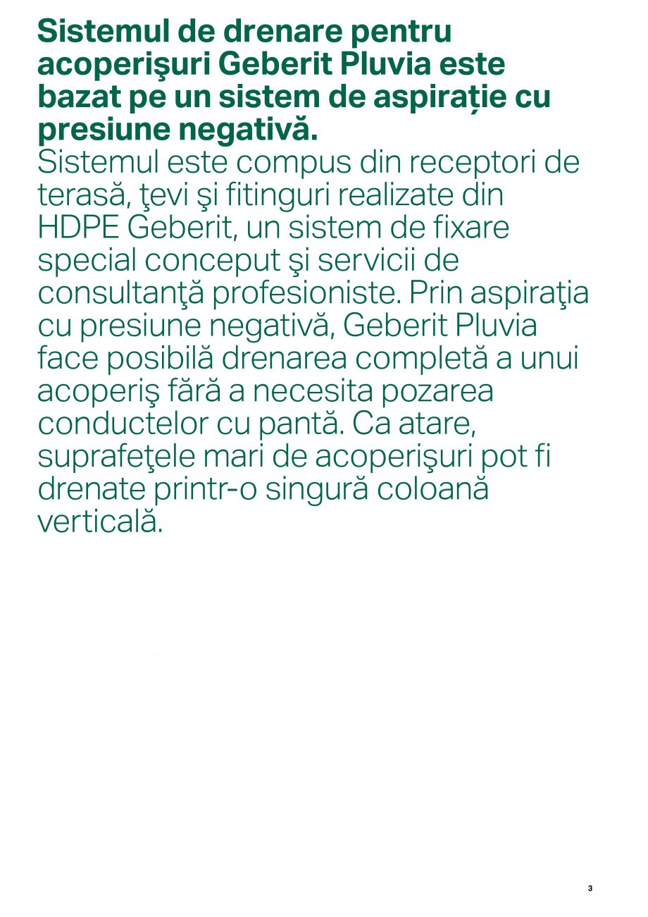 Pagina 3-Sistemul de drenare pentru acoperisuri Geberit Pluvia GEBERIT Catalog, brosura Romana  şi...