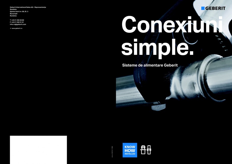 Pagina 1-Sisteme de alimentare Geberit GEBERIT Catalog, brosura Romana Geberit International Sales AG –...