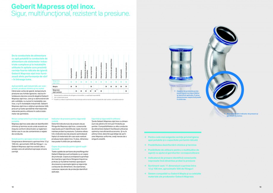 Pagina 7-Sisteme de alimentare Geberit GEBERIT Catalog, brosura Romana ile realizate din PVDF şi bronz sau...