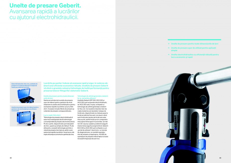 Pagina 12-Sisteme de alimentare Geberit GEBERIT Catalog, brosura Romana ferioară acestora şi o stabilitate...