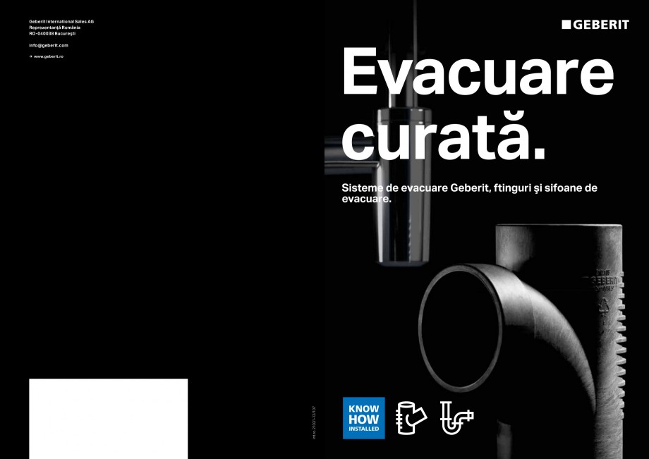Pagina 1-Sisteme de evacuare Geberit, fitinguri si sifoane de evacuare GEBERIT Catalog, brosura Romana...
