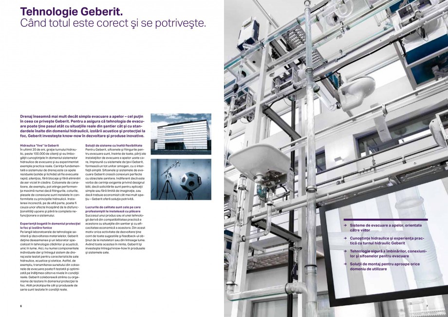 Pagina 4-Sisteme de evacuare Geberit, fitinguri si sifoane de evacuare GEBERIT Catalog, brosura Romana ...