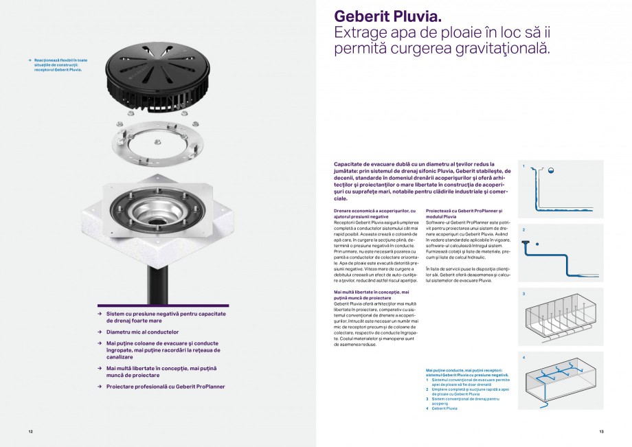 Pagina 7-Sisteme de evacuare Geberit, fitinguri si sifoane de evacuare GEBERIT Catalog, brosura Romana ile...
