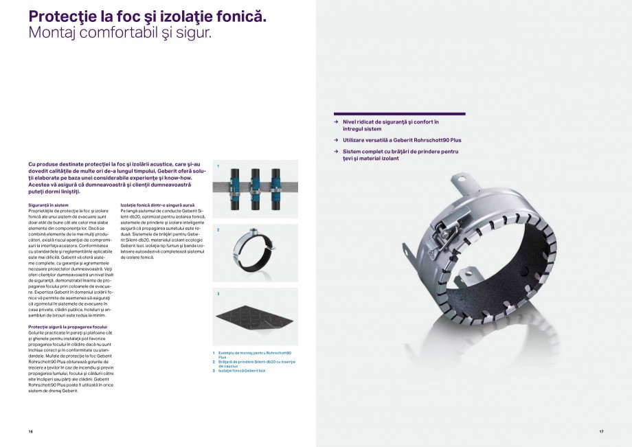 Pagina 9-Sisteme de evacuare Geberit, fitinguri si sifoane de evacuare GEBERIT Catalog, brosura Romana...
