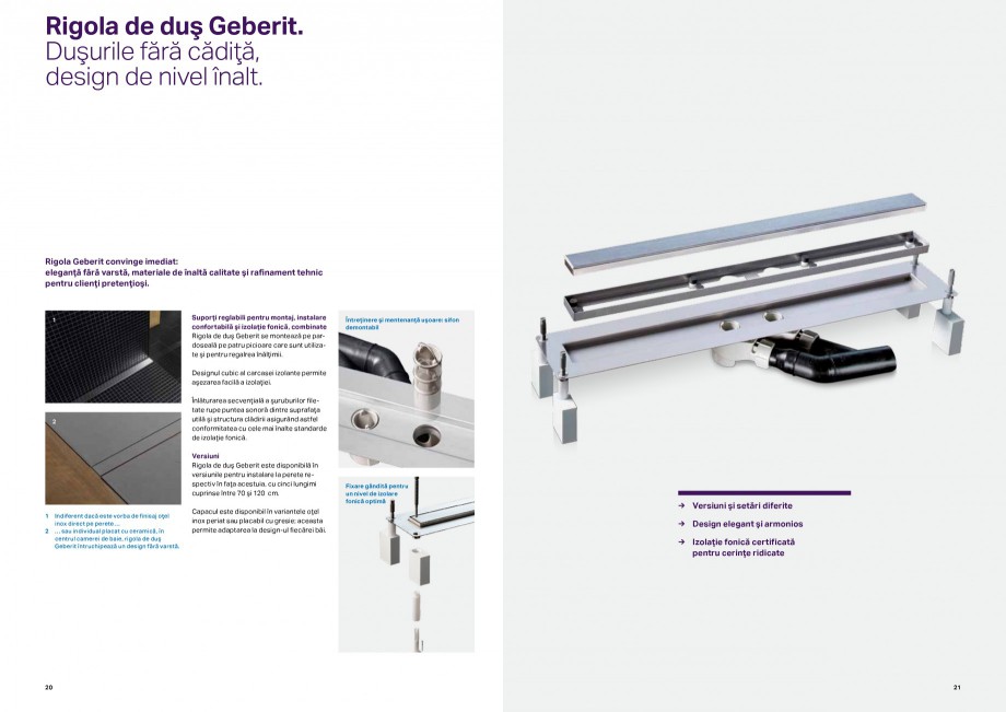 Pagina 11-Sisteme de evacuare Geberit, fitinguri si sifoane de evacuare GEBERIT Catalog, brosura Romana ază...