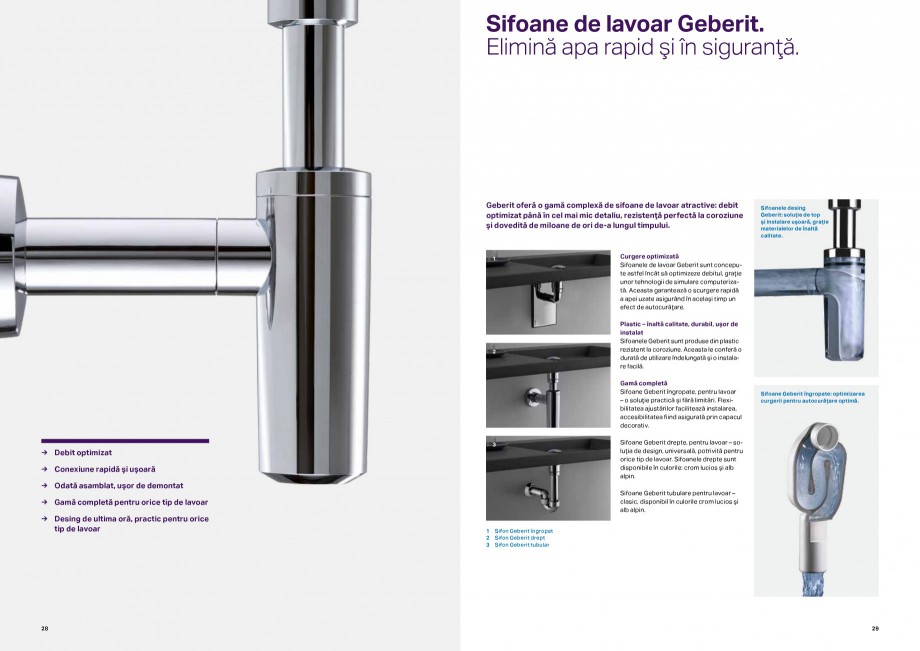 Pagina 15-Sisteme de evacuare Geberit, fitinguri si sifoane de evacuare GEBERIT Catalog, brosura Romana...