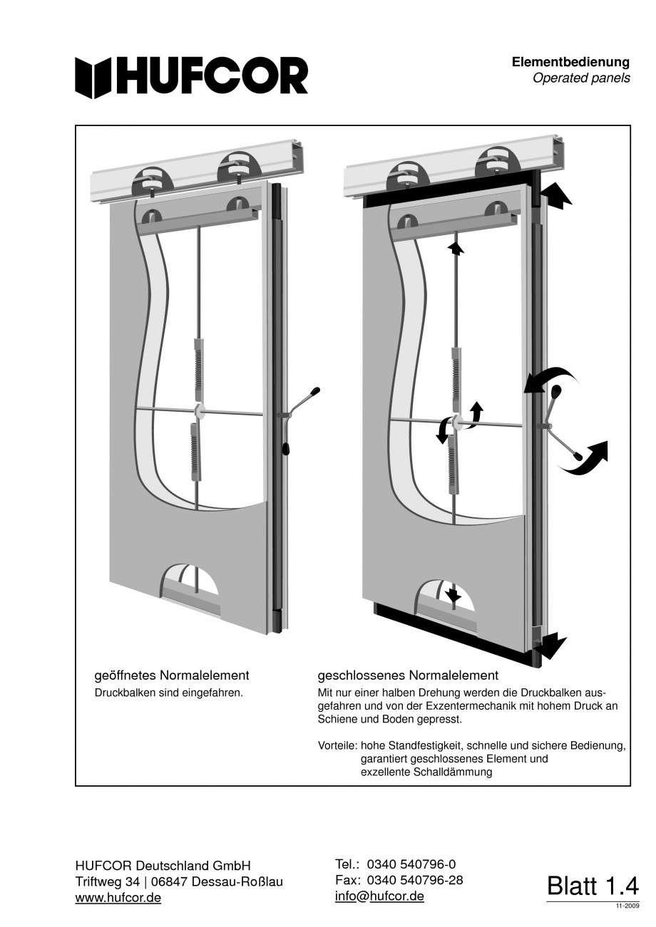 Pagina 5-Pereti amovibili HUFCOR Fisa tehnica Engleza, Germana .hufcor.de

Tel.:	 0340 540796-0 Fax:	 0340...