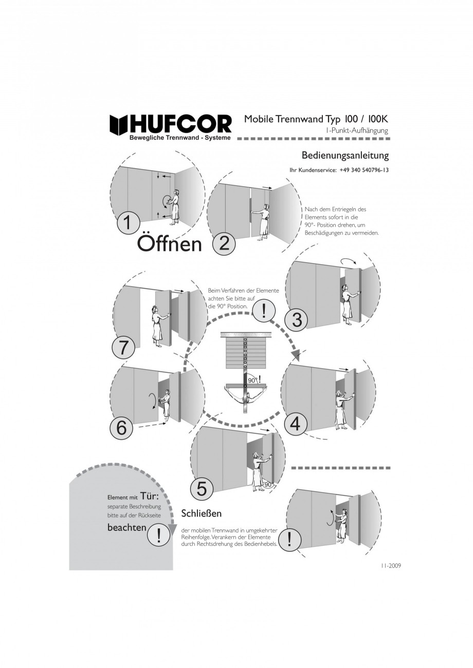 Pagina 35-Pereti amovibili HUFCOR Fisa tehnica Engleza, Germana anleitung
Ihr Kundenservice: +49 340 540796-13...