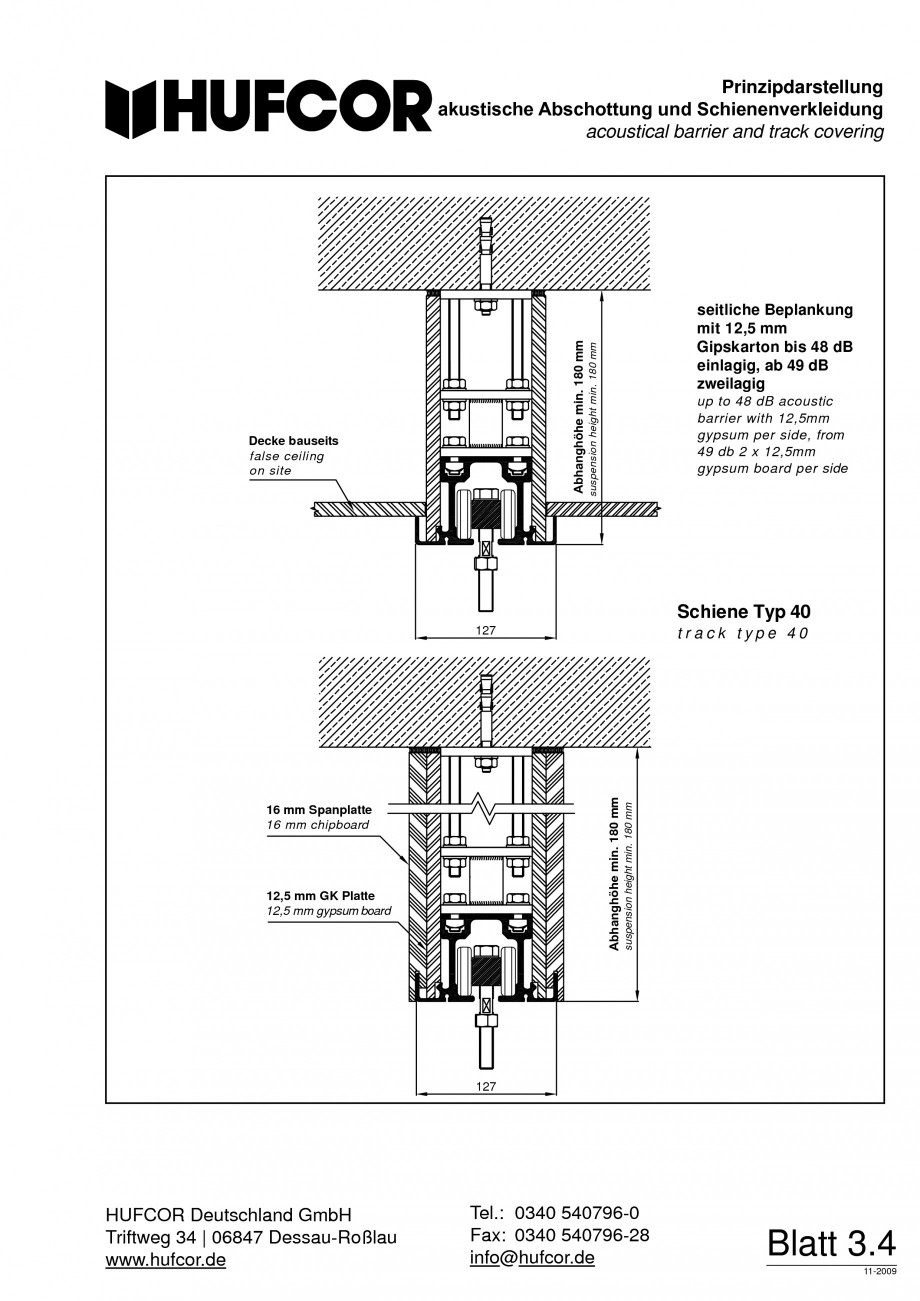 Pagina 61-Pereti amovibili HUFCOR Fisa tehnica Engleza, Germana ierbreiten sind innerhalb einer Platte sowie...