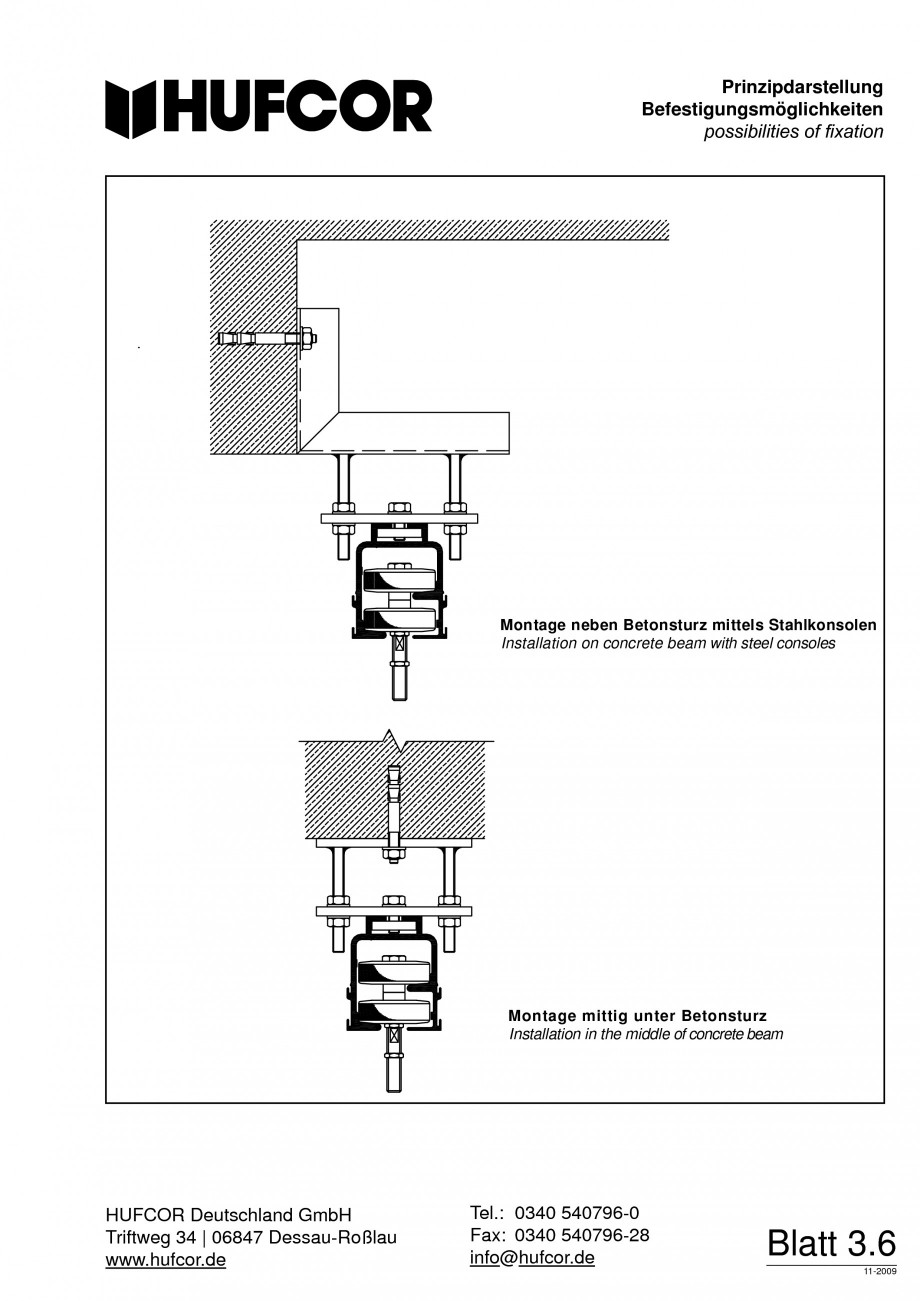 Pagina 63-Pereti amovibili HUFCOR Fisa tehnica Engleza, Germana 8 Tel.: +49 3 40 54 07 96-0 Fax: +49 3 40 54...