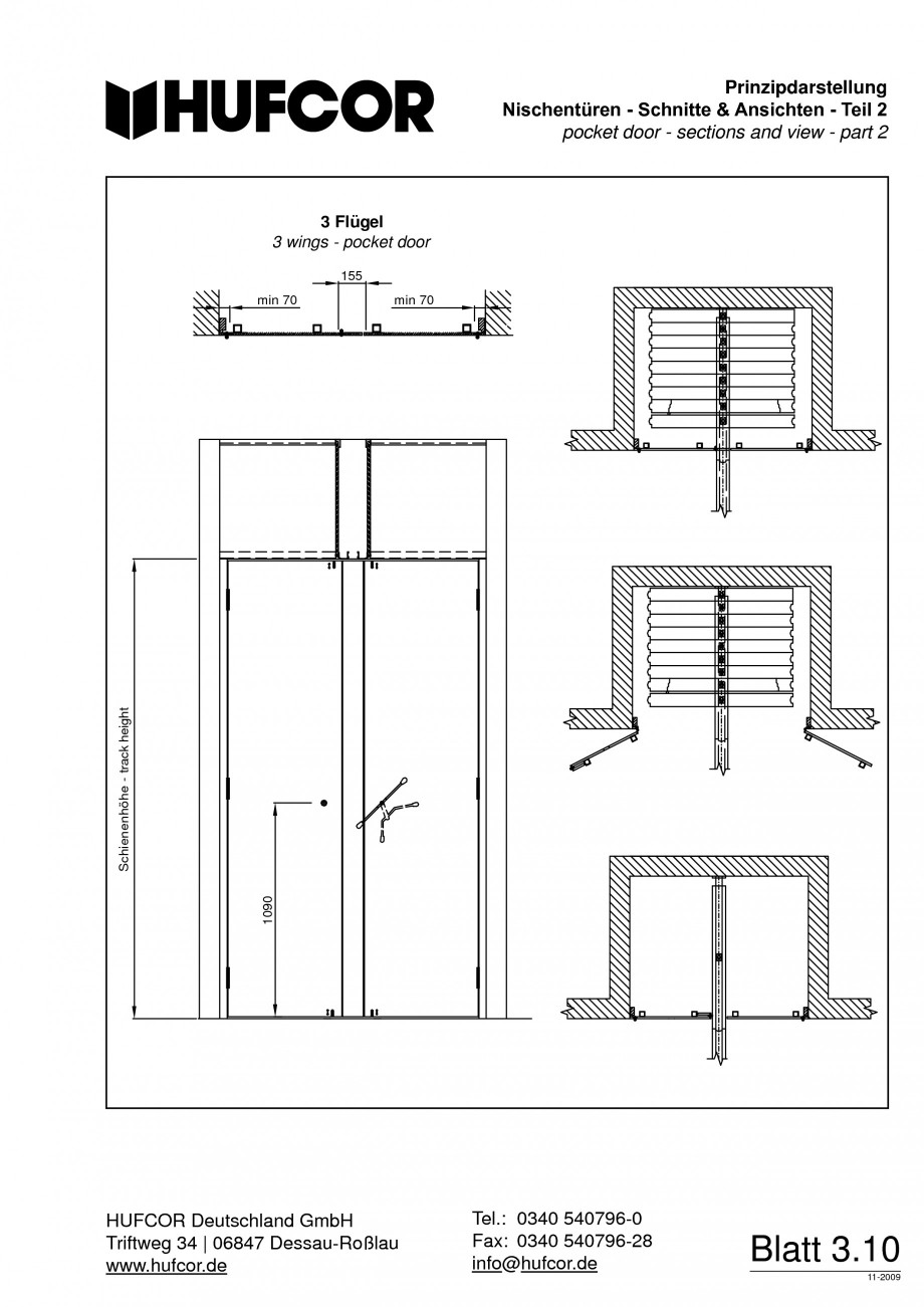 Pagina 67-Pereti amovibili HUFCOR Fisa tehnica Engleza, Germana kentferner Zusätzliche Behandlung mit...