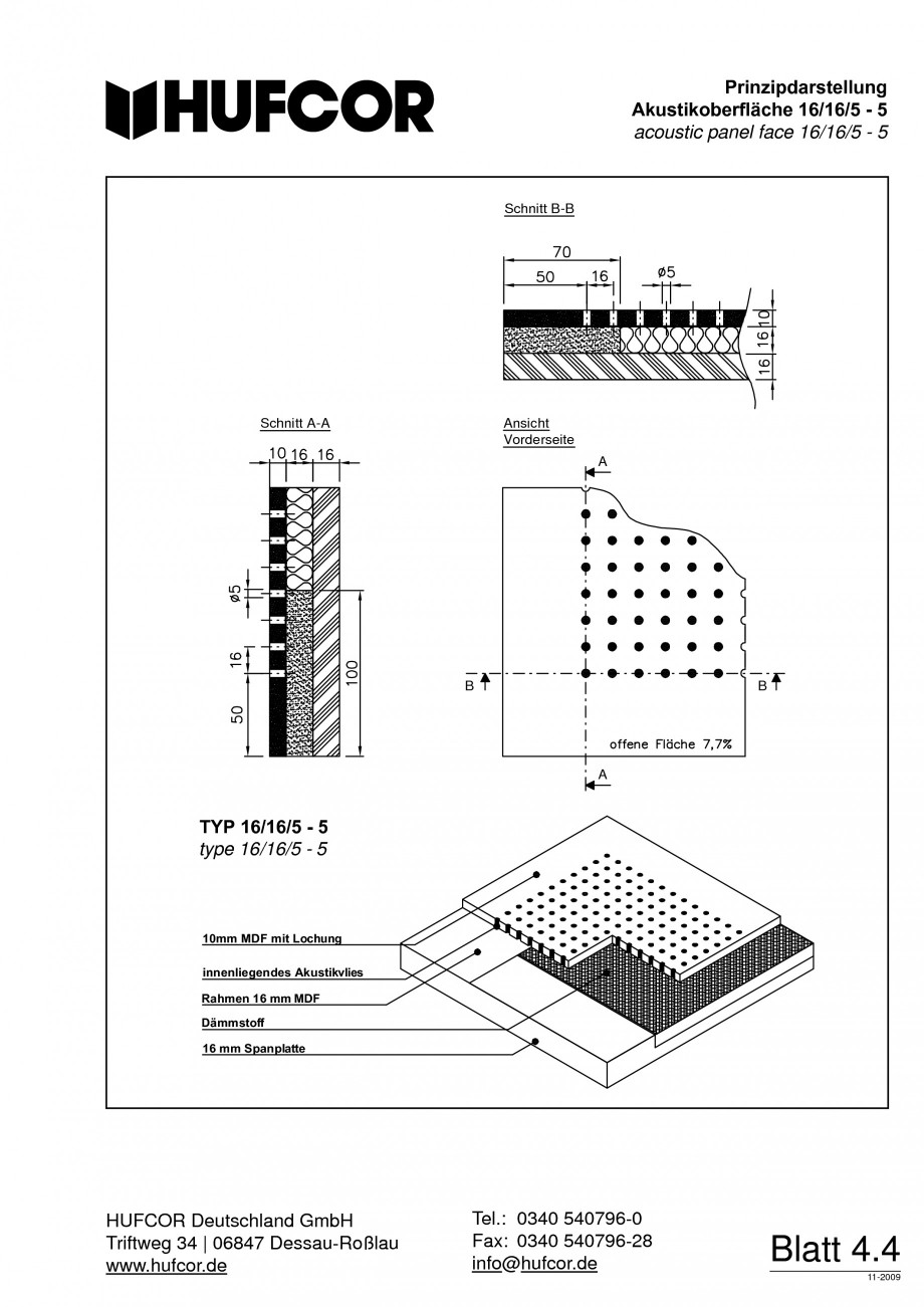 Pagina 73-Pereti amovibili HUFCOR Fisa tehnica Engleza, Germana hinsichtlich Belastbarkeit, Stabilität,...