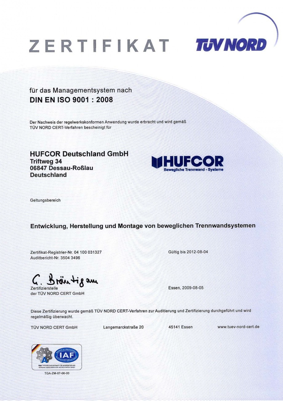 Pagina 78-Pereti amovibili HUFCOR Fisa tehnica Engleza, Germana hmen aus Stahlprofilen. Ausführung mit zwei...