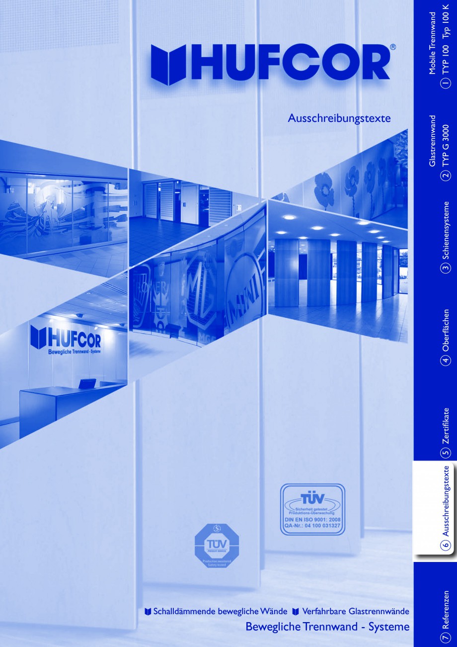 Pagina 98-Pereti amovibili HUFCOR Fisa tehnica Engleza, Germana 