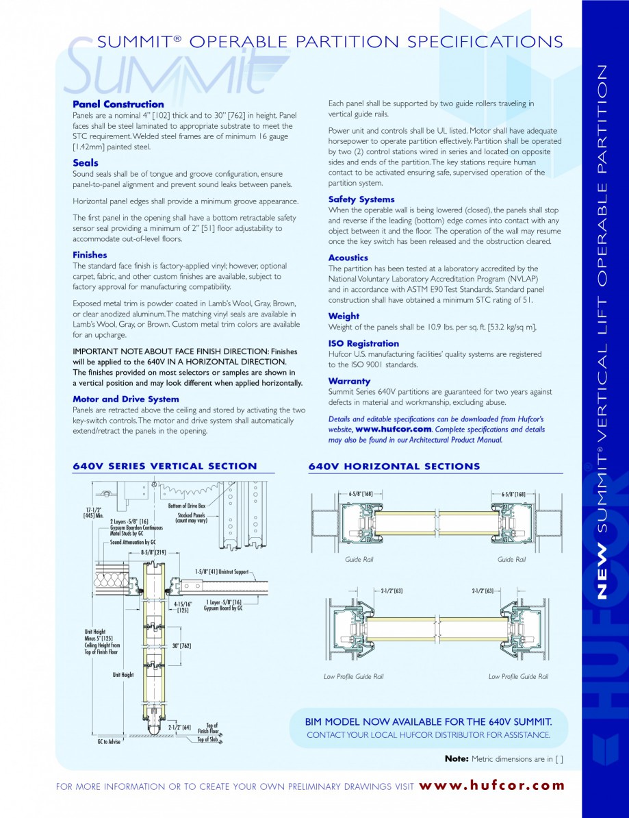 Pagina 3-Pereti amovibili - prezentarea compartimentarilor HUFCOR Catalog, brosura Engleza ISIT

w w w. h u f...