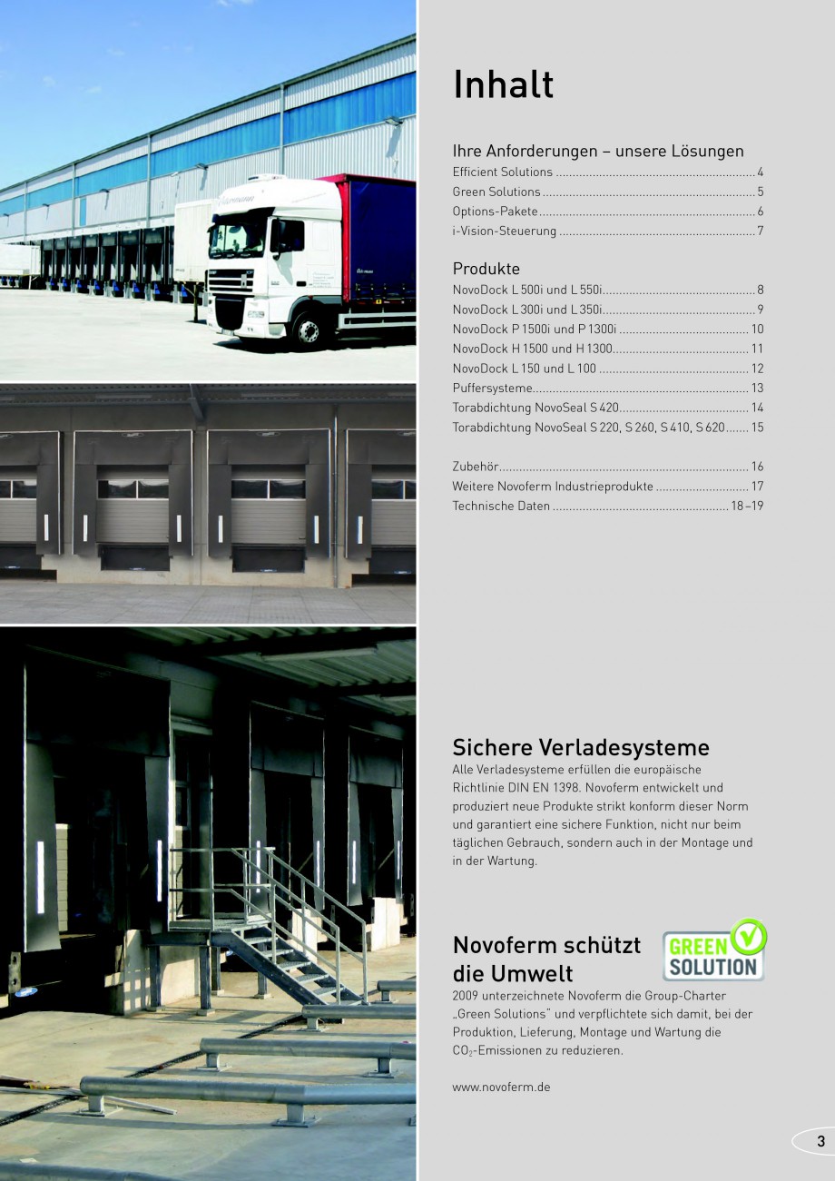 Pagina 3-Rampe de incarcare, descarcare NOVOFERM NovoDock L300, NovoDock H1300, NovoDock H1500, NovoDock L100...