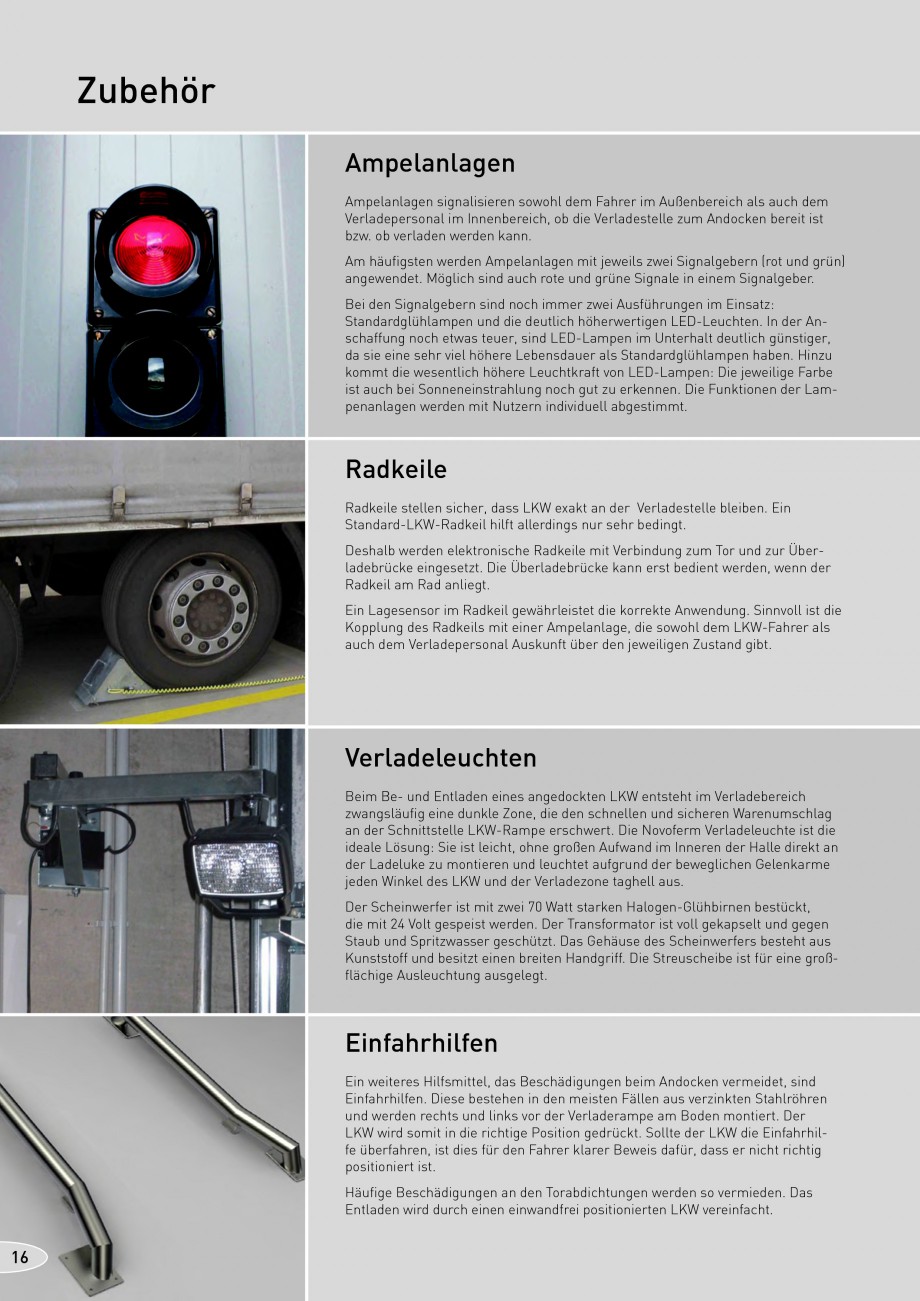 Pagina 16-Rampe de incarcare, descarcare NOVOFERM NovoDock L300, NovoDock H1300, NovoDock H1500, NovoDock L100...
