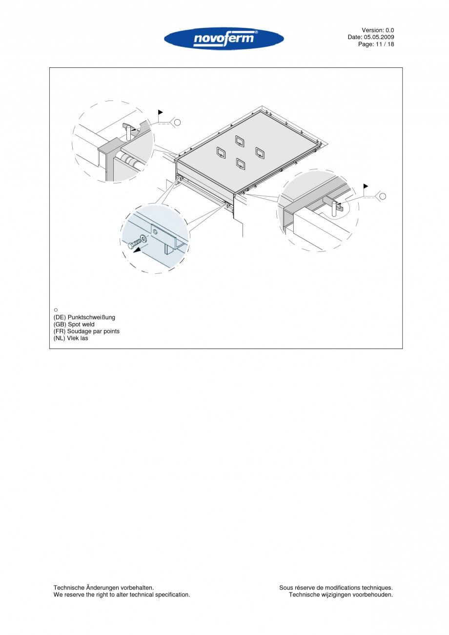 Pagina 11-Rampe de incarcare, descarcare  NOVOFERM NovoDock L300 Instructiuni montaj, utilizare Engleza,...