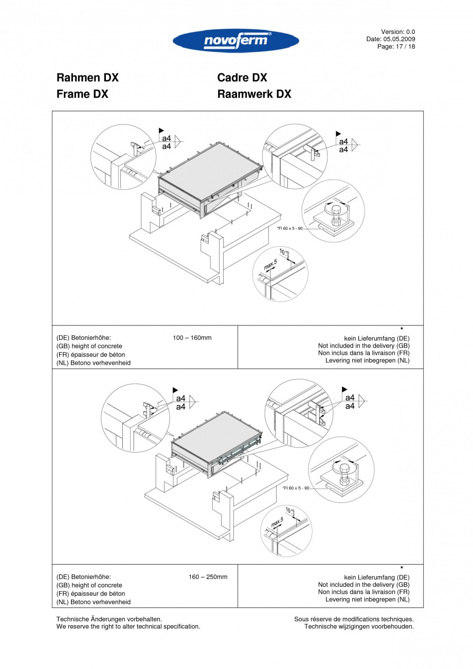 Pagina 17-Rampe de incarcare, descarcare  NOVOFERM NovoDock L300 Instructiuni montaj, utilizare Engleza,...