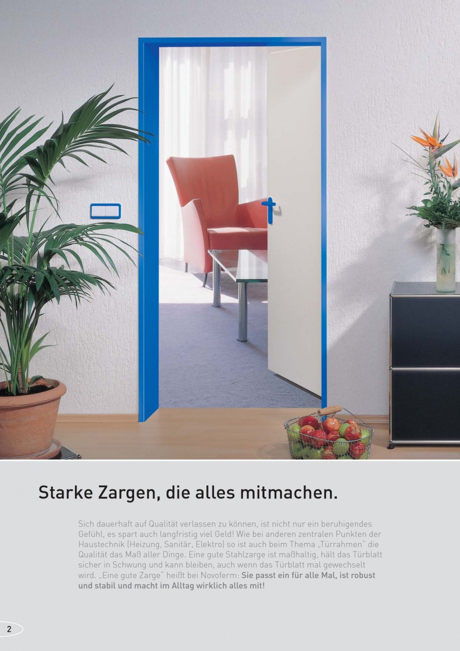 Pagina 2-Caracteristicile tehnice pentru usile rezistente la foc NOVOFERM Fisa tehnica Germana r die...