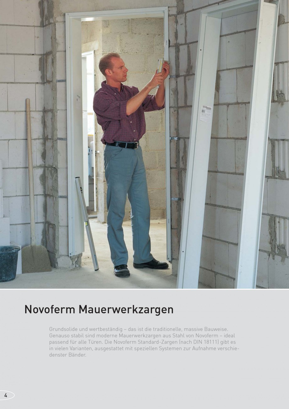 Pagina 4-Caracteristicile tehnice pentru usile rezistente la foc NOVOFERM Fisa tehnica Germana uso stabil...