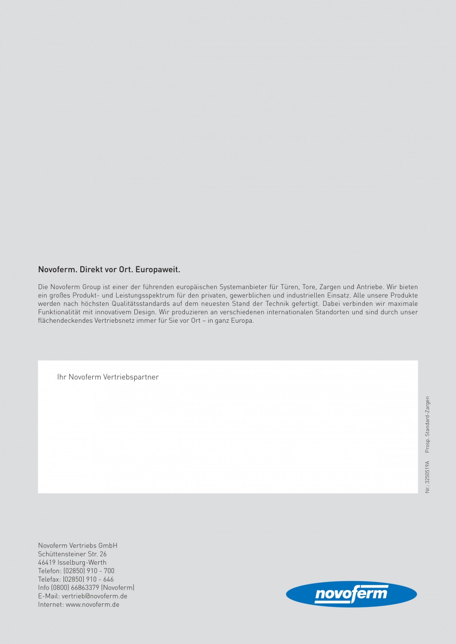 Pagina 24-Caracteristicile tehnice pentru usile rezistente la foc NOVOFERM Fisa tehnica Germana Nr....