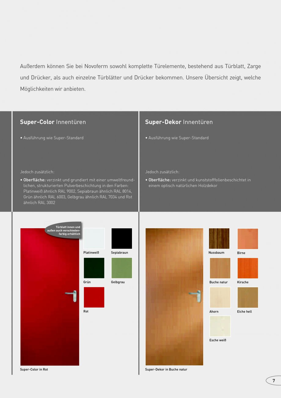 Pagina 7-Usi rezistente la foc NOVOFERM Fisa tehnica Germana egrierte Bodendichtung, die sich mechanisch...