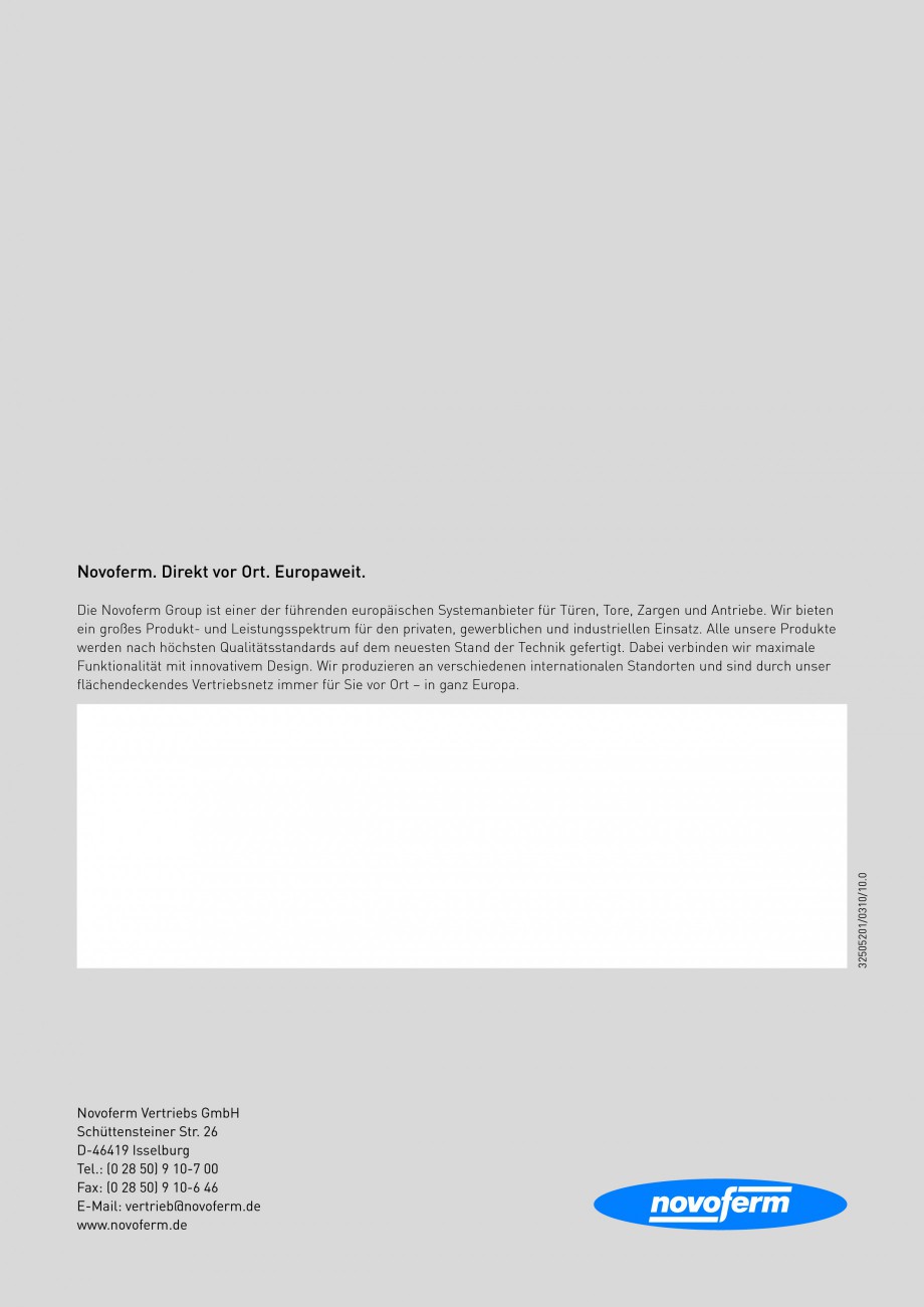 Pagina 12-Usi rezistente la foc NOVOFERM Fisa tehnica Germana ße

Die Technik bei Innentüren
1-flügelig
241...