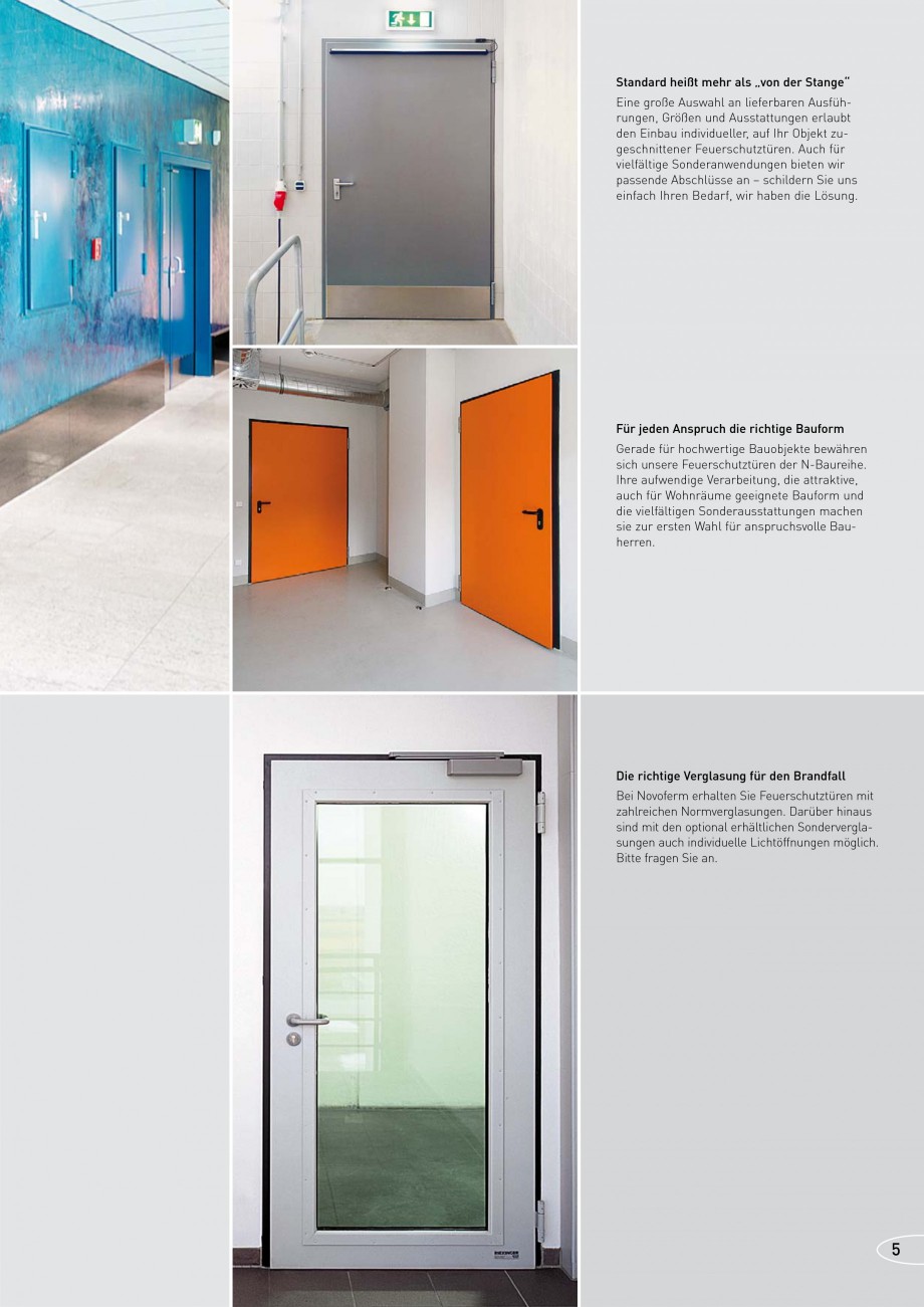 Pagina 5-Usi rezistente la foc NOVOFERM T30, T90, MZ Fisa tehnica Germana e Bauherren.

Die richtige...