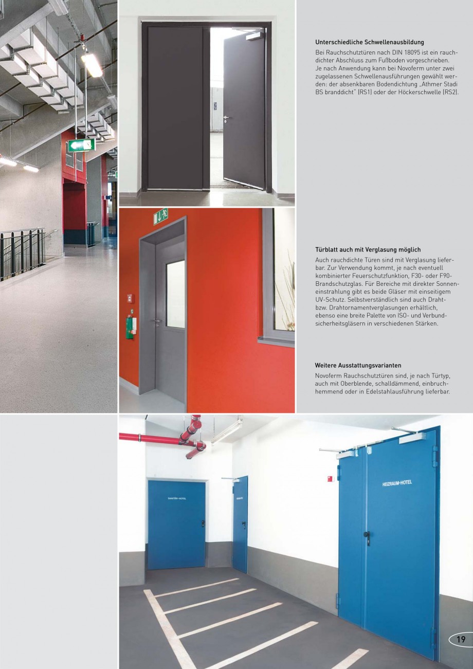 Pagina 19-Usi rezistente la foc NOVOFERM T30, T90, MZ Fisa tehnica Germana  DIN 4102, mit Türschließer....
