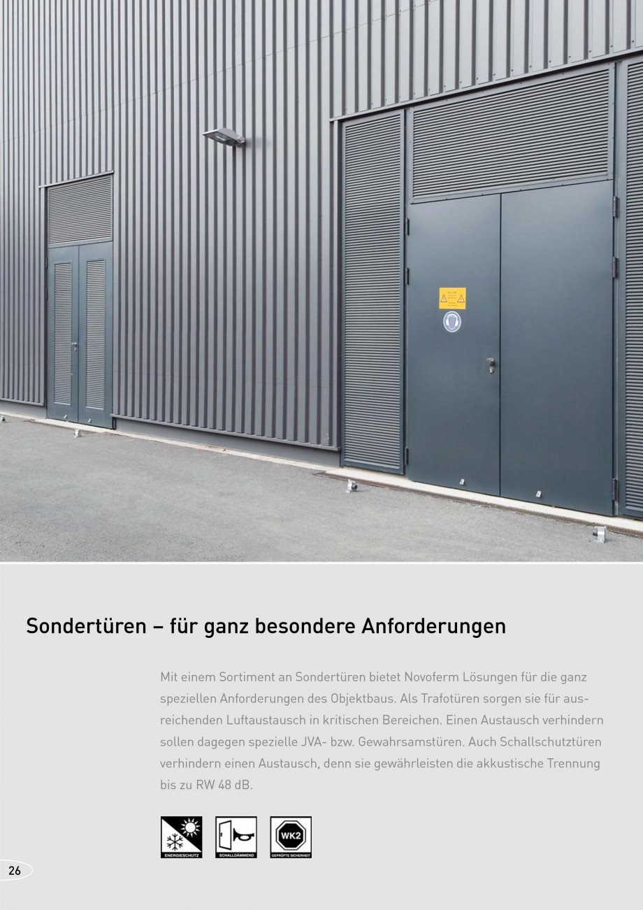 Pagina 26-Usi rezistente la foc NOVOFERM T30, T90, MZ Fisa tehnica Germana asungsproﬁlen aus Stahl,...