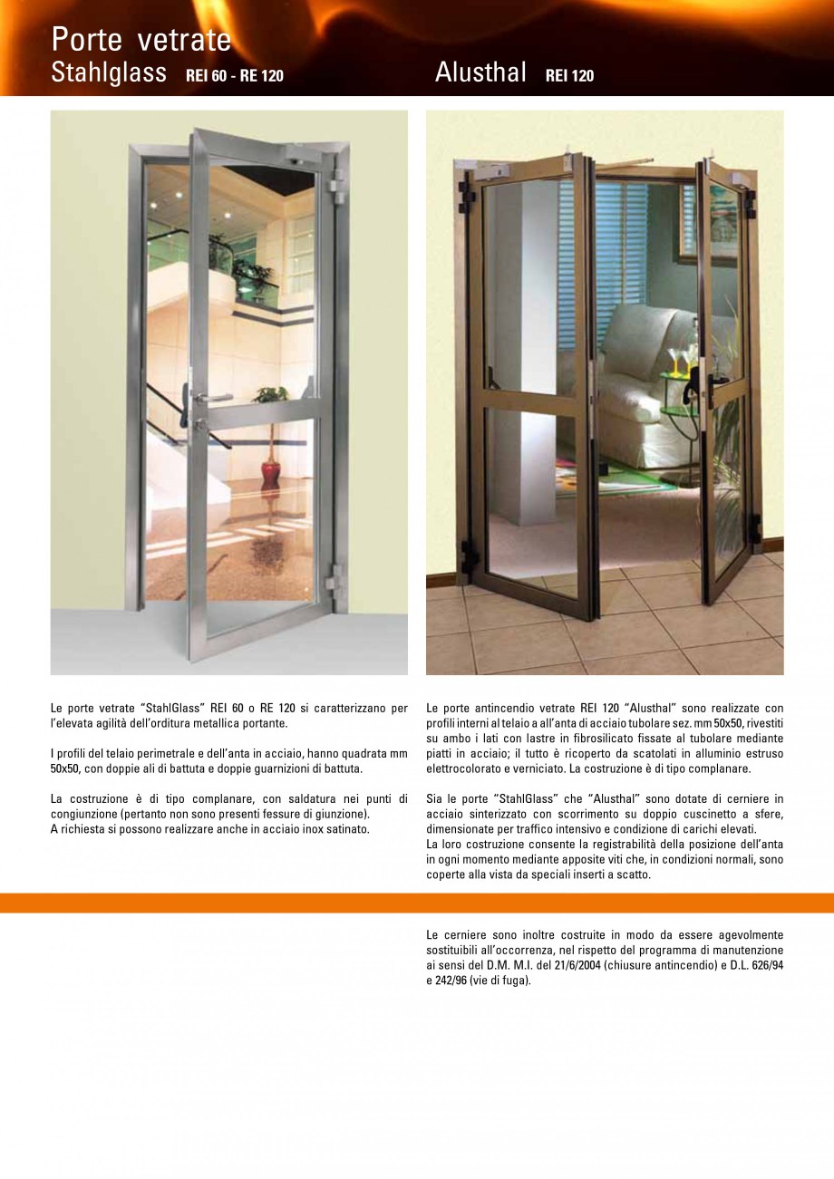 Pagina 6-Usi rezistente la foc NOVOFERM Scudo, Stahlglass, Alusthal, Asia , Elite , Magnum , Novoglass,...