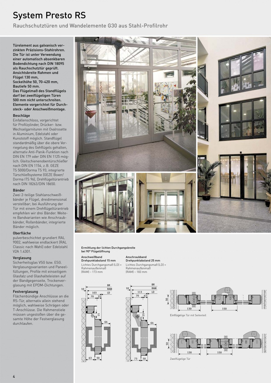 Pagina 4-Usi rezistente la foc NOVOFERM Fuego light T30, Presto RS, Fuego light T90 Fisa tehnica Germana hl...