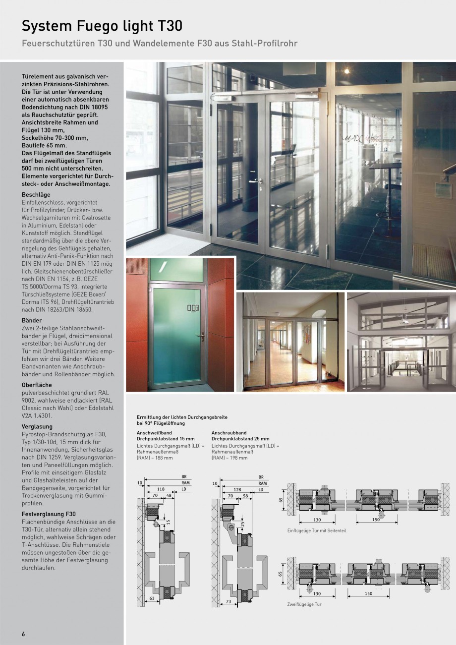 Pagina 6-Usi rezistente la foc NOVOFERM Fuego light T30, Presto RS, Fuego light T90 Fisa tehnica Germana gen ...