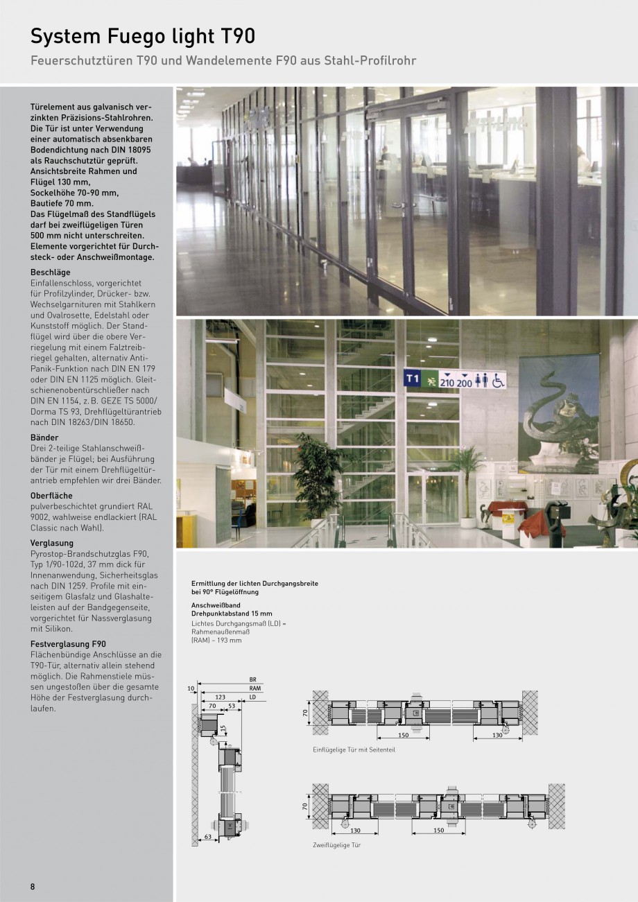 Pagina 8-Usi rezistente la foc NOVOFERM Fuego light T30, Presto RS, Fuego light T90 Fisa tehnica Germana er...