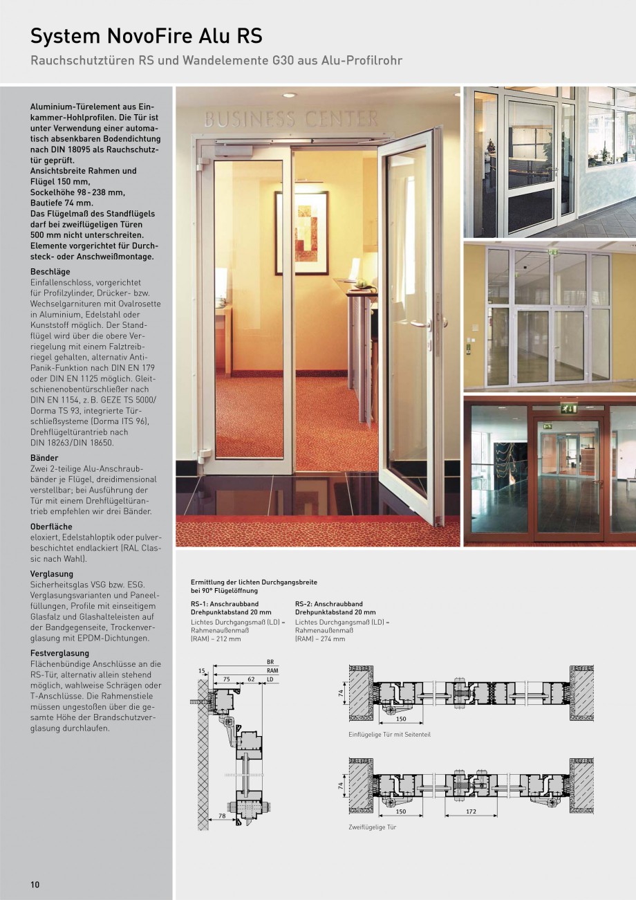 Pagina 10-Usi rezistente la foc NOVOFERM Fuego light T30, Presto RS, Fuego light T90 Fisa tehnica Germana...