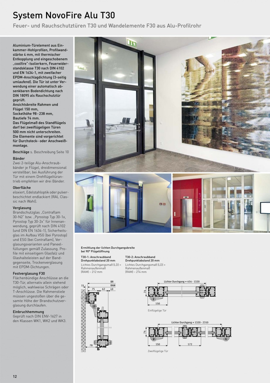 Pagina 12-Usi rezistente la foc NOVOFERM Fuego light T30, Presto RS, Fuego light T90 Fisa tehnica Germana 0 - ...