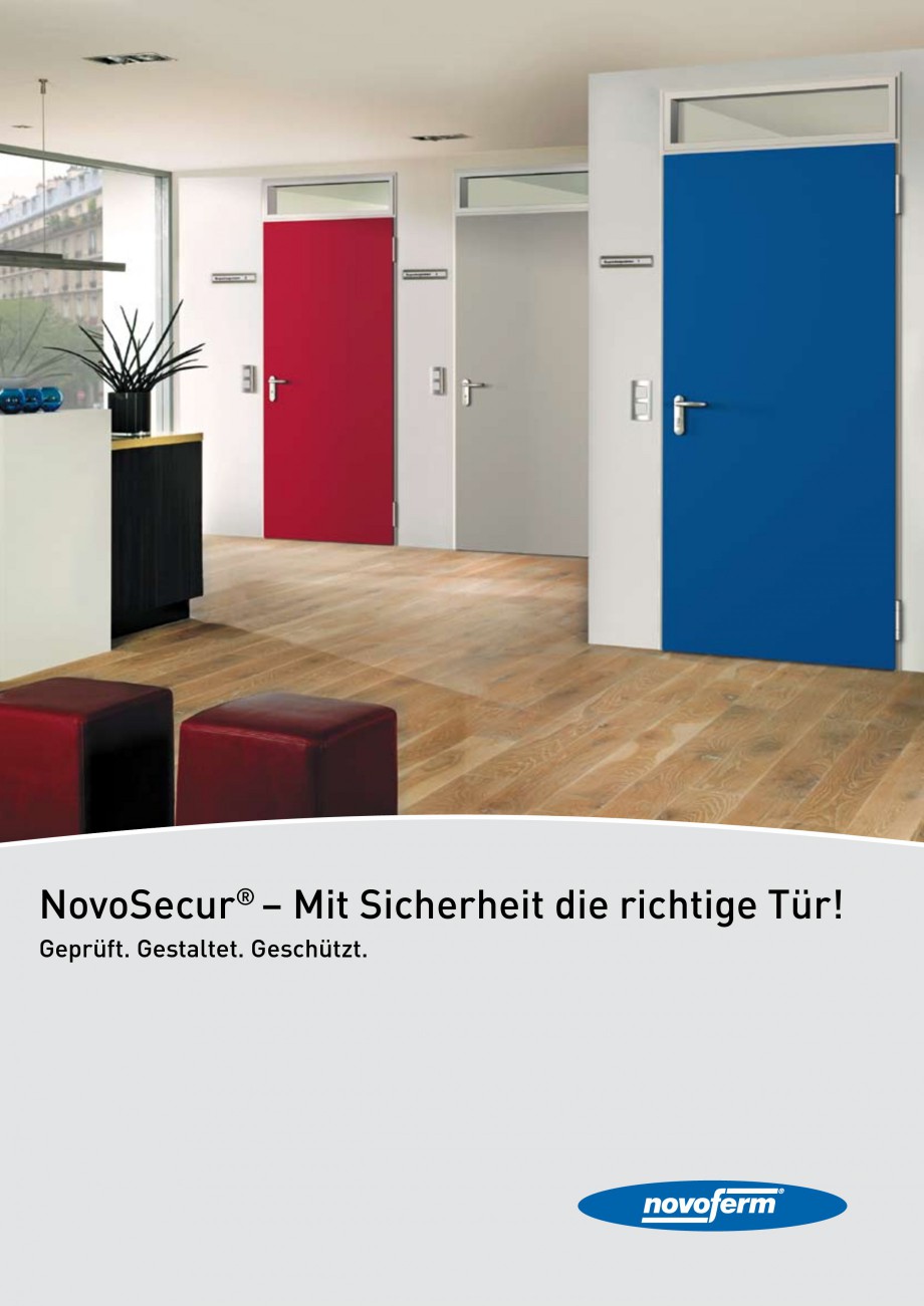 Pagina 1-Usi rezistente la foc NOVOFERM E-S9 , E-S8 , E-S10, E-S5, E-S4 , E-S6 , E-S7  Fisa tehnica Germana...