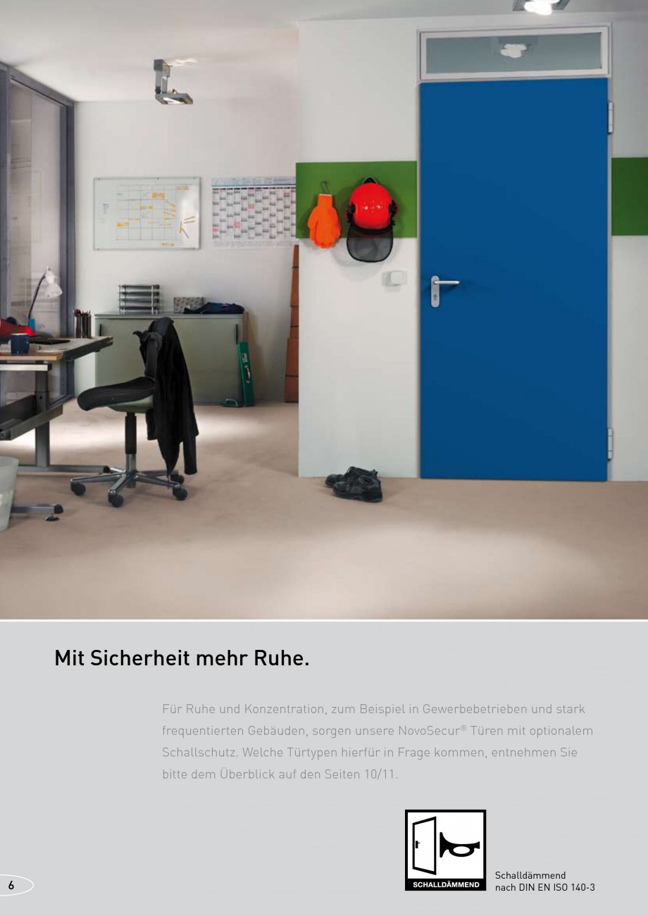 Pagina 6-Usi rezistente la foc NOVOFERM E-S9 , E-S8 , E-S10, E-S5, E-S4 , E-S6 , E-S7  Fisa tehnica Germana...