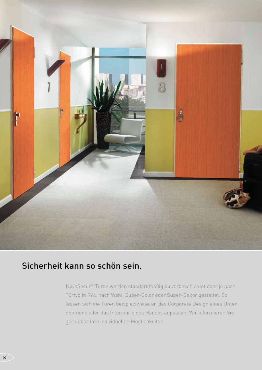 Pagina 8-Usi rezistente la foc NOVOFERM E-S9 , E-S8 , E-S10, E-S5, E-S4 , E-S6 , E-S7  Fisa tehnica Germana...